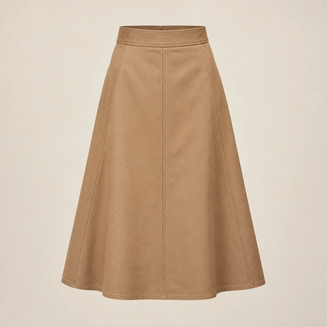 Florence A-Line Skirt in camel, clothing product photograph