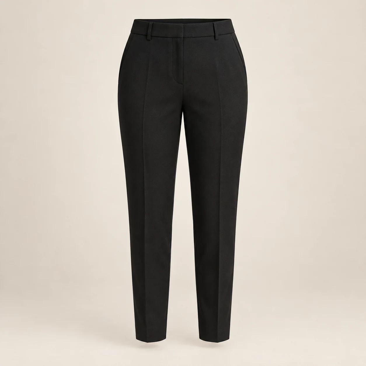 Portland Slim Trouser in black, clothing product photograph