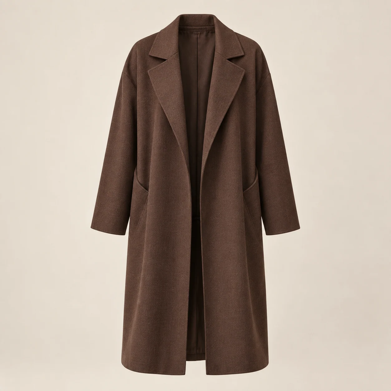 Regent Lightweight Coat in chocolate, clothing product photograph